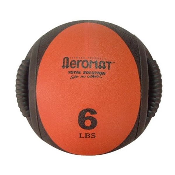 Aeromat Aeromat 35131 Dual Grip Power Med Ball- Black- Red 35131